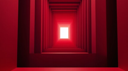 Blank glowing red background of wall interior