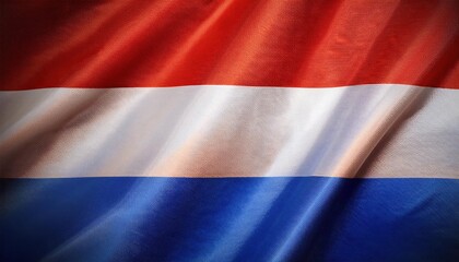 Obraz premium The Netherlands National Flag. Symbolizing Unity and Heritage Through Red, White, and Blue Stripes with a Focus on Cultural Pride and Historical Significance in Modern Representation