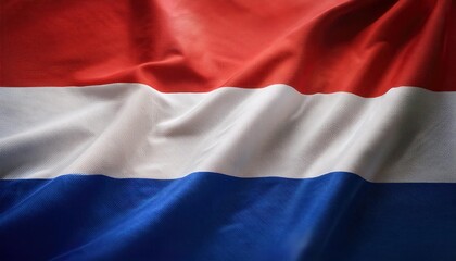 Obraz premium The Netherlands National Flag. Symbolizing Unity and Heritage Through Red, White, and Blue Stripes with a Focus on Cultural Pride and Historical Significance in Modern Representation