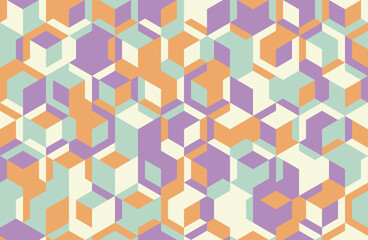 Modern abstract pattern with geometric shapes and seamless repetition. Great for trendy textile designs, poster backgrounds, or creative artwork covers.