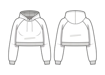 Ranglan Cropped Hoodie