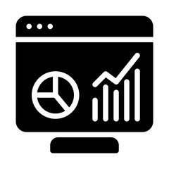 Data analytic solid icon