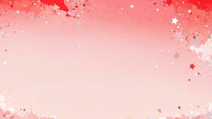 Naklejka premium red glittered stars on corners space for text on contrast background