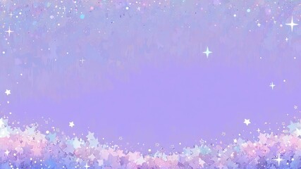 lavender glittered stars on corners space for text on contrast background