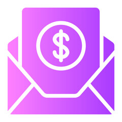 Fototapeta premium money gradient icon