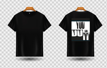 Naklejka premium Creative YOU CAN DO IT brand t- shirt design using adobe illustrator....