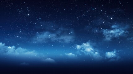 Obraz premium A serene night sky with twinkling stars and a prominent galaxy band stretching across the scene isolated on white background 
