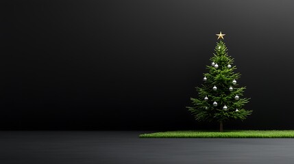 Elegant white Christmas tree decorated with shimmering silver ornaments, glowing lights, and a golden star, set in a chic modern living room with soft seasonal decorations, Ultra-Realistic, 