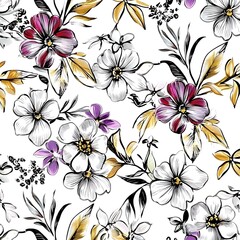 Beautiful seamless floral pattern