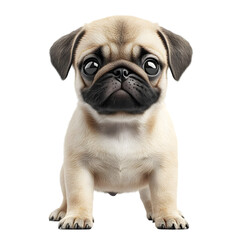 Fototapeta premium Playful pug puppy home setting cute animal photography indoor environment close-up view pet love concept