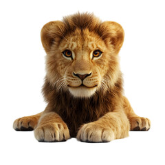 Obraz premium Playful lion cub wildlife sanctuary animal photography natural habitat close-up shot majestic creatures