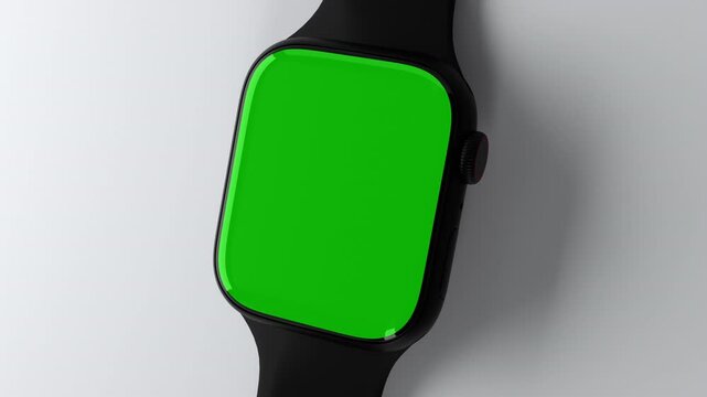 smartwatch mockup animation with rest positions.