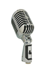 Fototapeta premium retro microphone isolated on white background. This has clipping path.