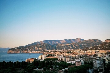 Sorrento coast city view sea