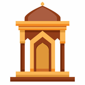 brown and yellow temple building clip art preview