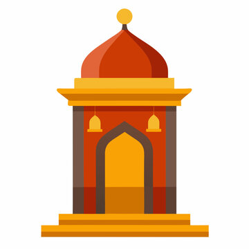 recommend clip art: Minbar (Pulpit) Vector Design on White Background