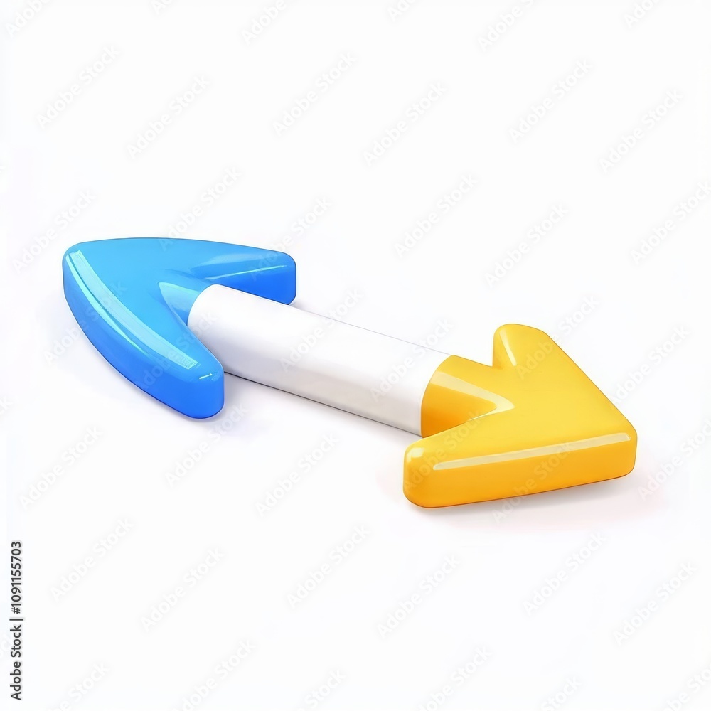 Poster 3d icon of a mouse cursor. an isolated object on a transparent background