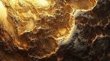 Obraz premium Golden Abstract 3D Layers with Mesmerizing Textures