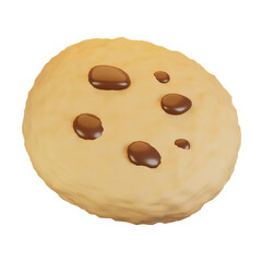 3d rendering winter icon concept. 3d render cookies
