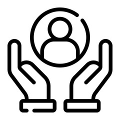 Obraz premium hands line icon