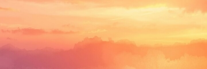 Fototapeta premium Gradual transition from orange to purple shades creates a soothing abstract watercolor sunset sky background, calming atmosphere, atmospheric perspective, distant horizon