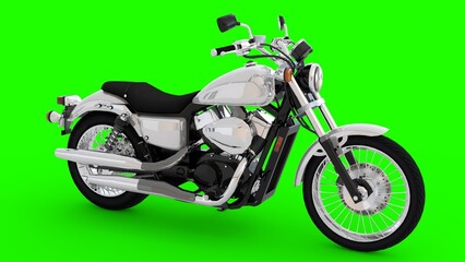 Fototapeta premium two wheeler superbike with green background