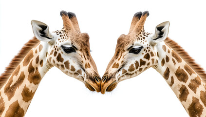 Naklejka premium Head giraffe isolated on white