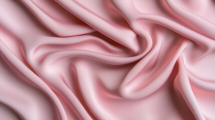 Obraz premium Silk fabric texture close-up pink textile product photography soft environment aesthetic viewpoint fashion concept for home decor