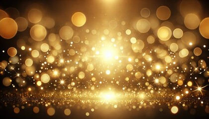 Golden Light Horizontal Bokeh Bliss