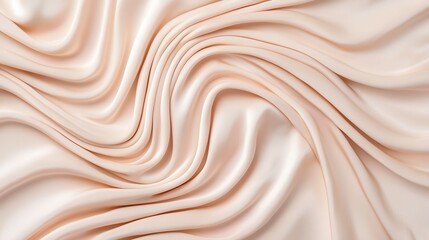 Fototapeta premium Elegant fabric waves studio textile close-up soft textures aesthetic appeal material design for home decor