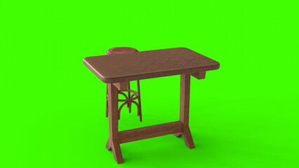 wooden chairs with green background
