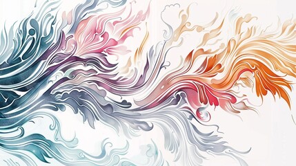 Fototapeta premium Abstract Swirls of Colorful Flowing Patterns