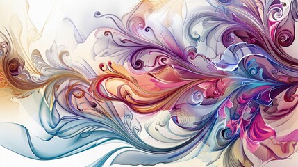 Fototapeta premium Colorful Abstract Swirl Design with Flowing Lines