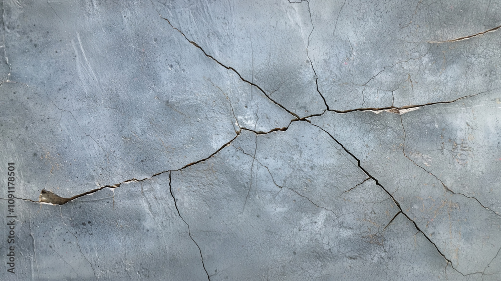 Fototapete cracked concrete surface with visible lines and texture, showcasing natural wear and aging. image ca