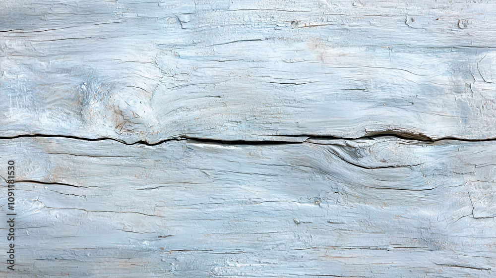 Aufkleber aged wooden surface with light blue paint, showcasing natural texture and cracks. weathered appearan
