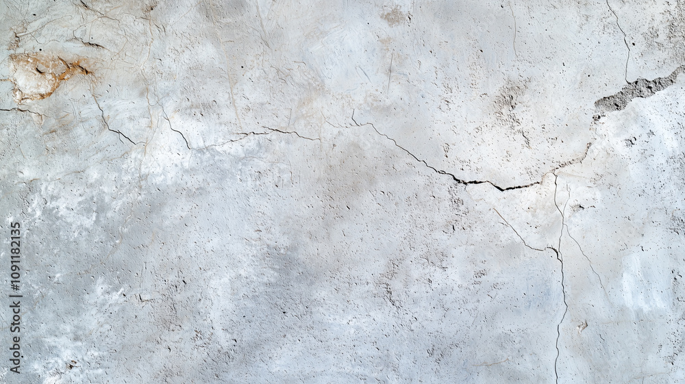 Aufkleber Cracked and weathered concrete surface with visible texture and subtle color variations