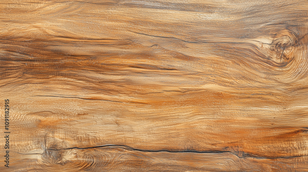 Aufkleber detailed view of scuffed wood texture showcasing natural grain patterns and warm tones, ideal for ba