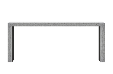 Half frame of concrete blocks. On isolated transparent background.