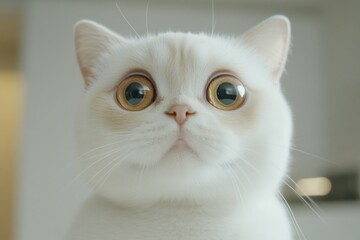 It's a skeleton cat thinking & not knowing what to do. Cat looks sideways, not sure, funny face. Cat look scared, thinking. Cute kitten doesn't know what to do, portrait.