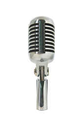 Fototapeta premium retro microphone isolated on white background. This has clipping path.