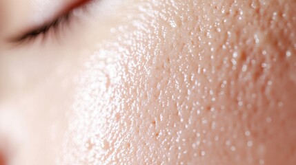 Fototapeta premium Closeup Macro Photography of Sweaty Human Skin Texture