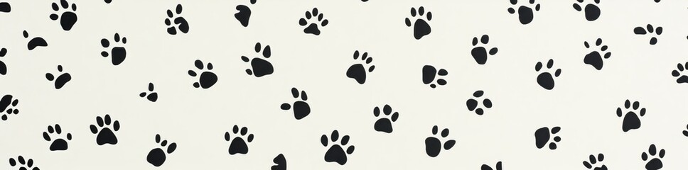Fototapeta premium Animated abstract background with paw prints.