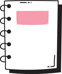 Obraz premium notebook with spiral hand drawn element