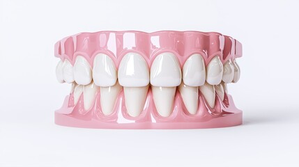 Dental model of dentures dental lab 3d render clean environment close-up
