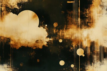 Abstract digital art piece dark grungy background vintage distressed old photo