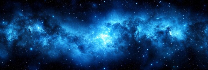 Obraz premium Beautiful night sky deep blue color filled stars An electric galaxy