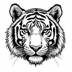 tiger head silhouette