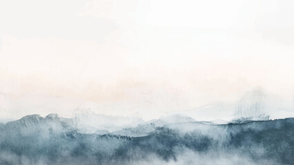 Fototapeta premium Abstract watercolor aesthetic horizontal background. Hand drawn vector splatter texture. Brush stroked painting pastel color watercolour