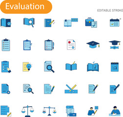 Assessment Evaluation Icons Performance Review, Checklist, Document, Grade