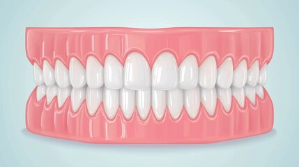 Obraz premium Teeth correction model dental studio graphic display clinical setting